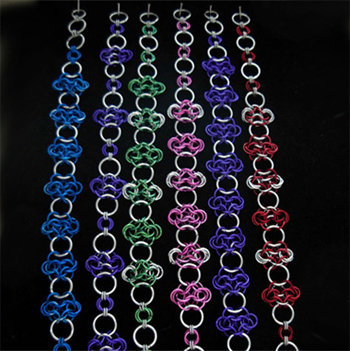 rosettes chainmail assorted bracelets